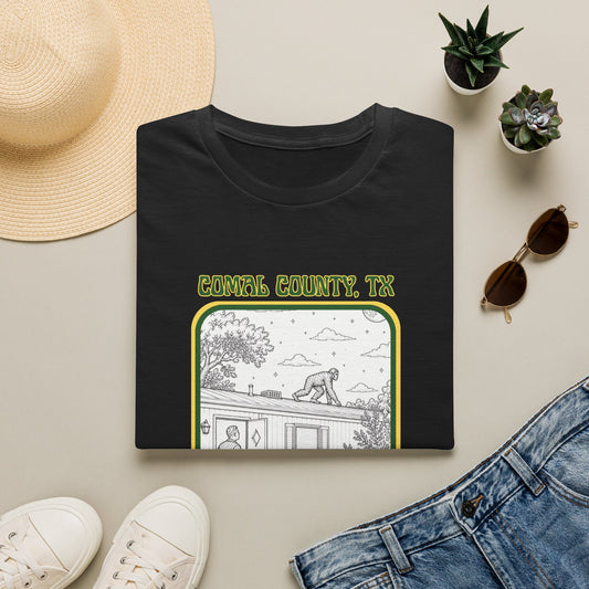 Footsteps on the Roof Tee | New Braunfels Bigfoot Sighting Shirt