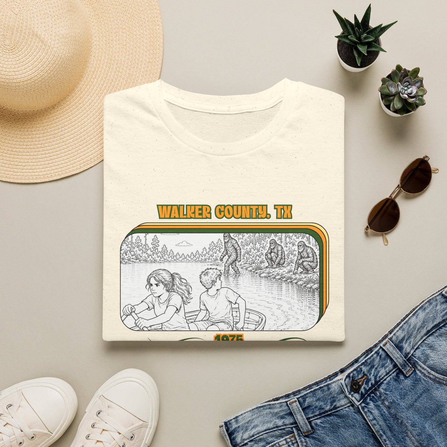 Eyes wide with fear Tee | Huntsville State Park Bigfoot Shirt