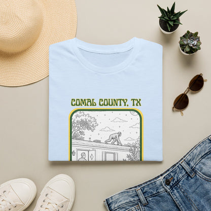 Footsteps on the Roof Tee | New Braunfels Bigfoot Sighting Shirt