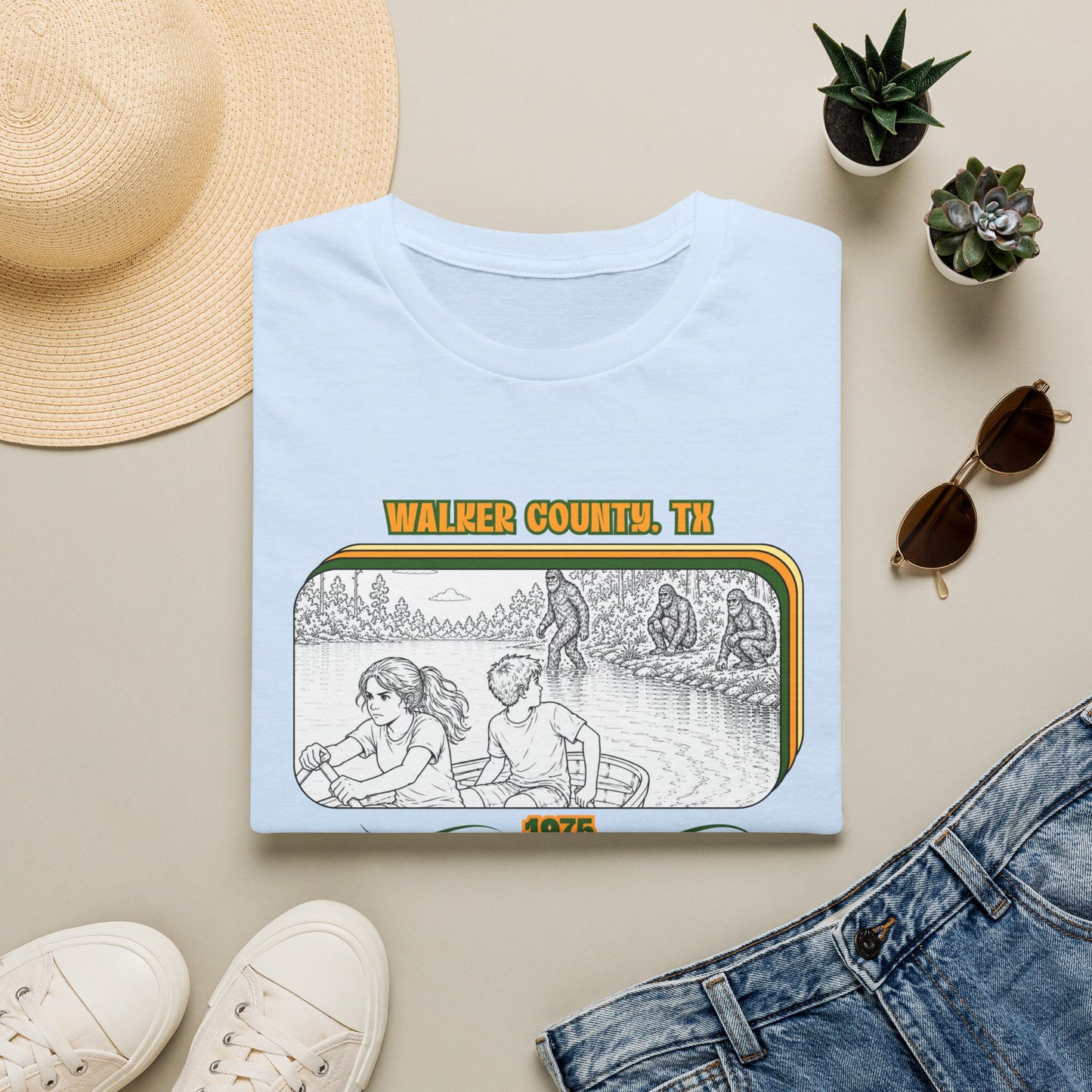 Eyes wide with fear Tee | Huntsville State Park Bigfoot Shirt