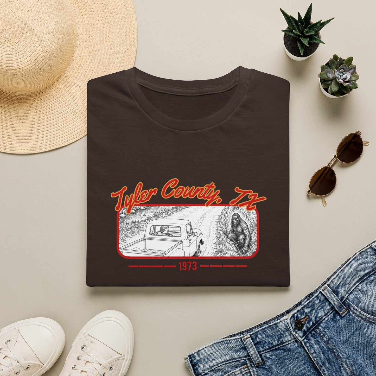 Tyler County, TX 1973 Retro Scenic T-Shirt