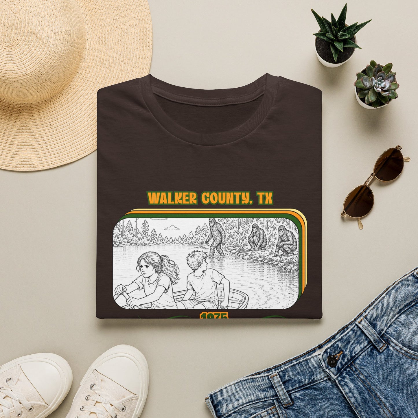 Eyes wide with fear Tee | Huntsville State Park Bigfoot Shirt