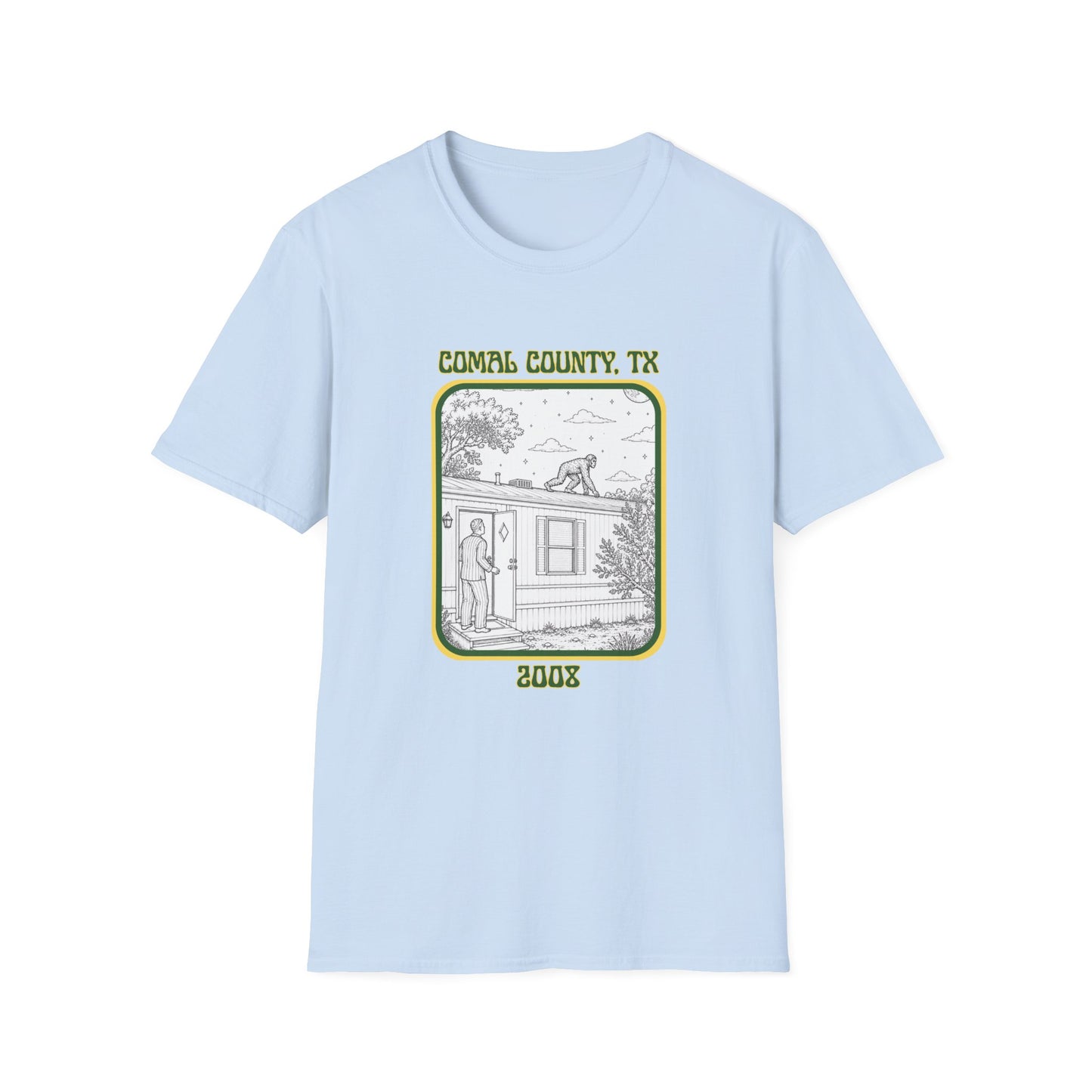 Footsteps on the Roof Tee | New Braunfels Bigfoot Sighting Shirt