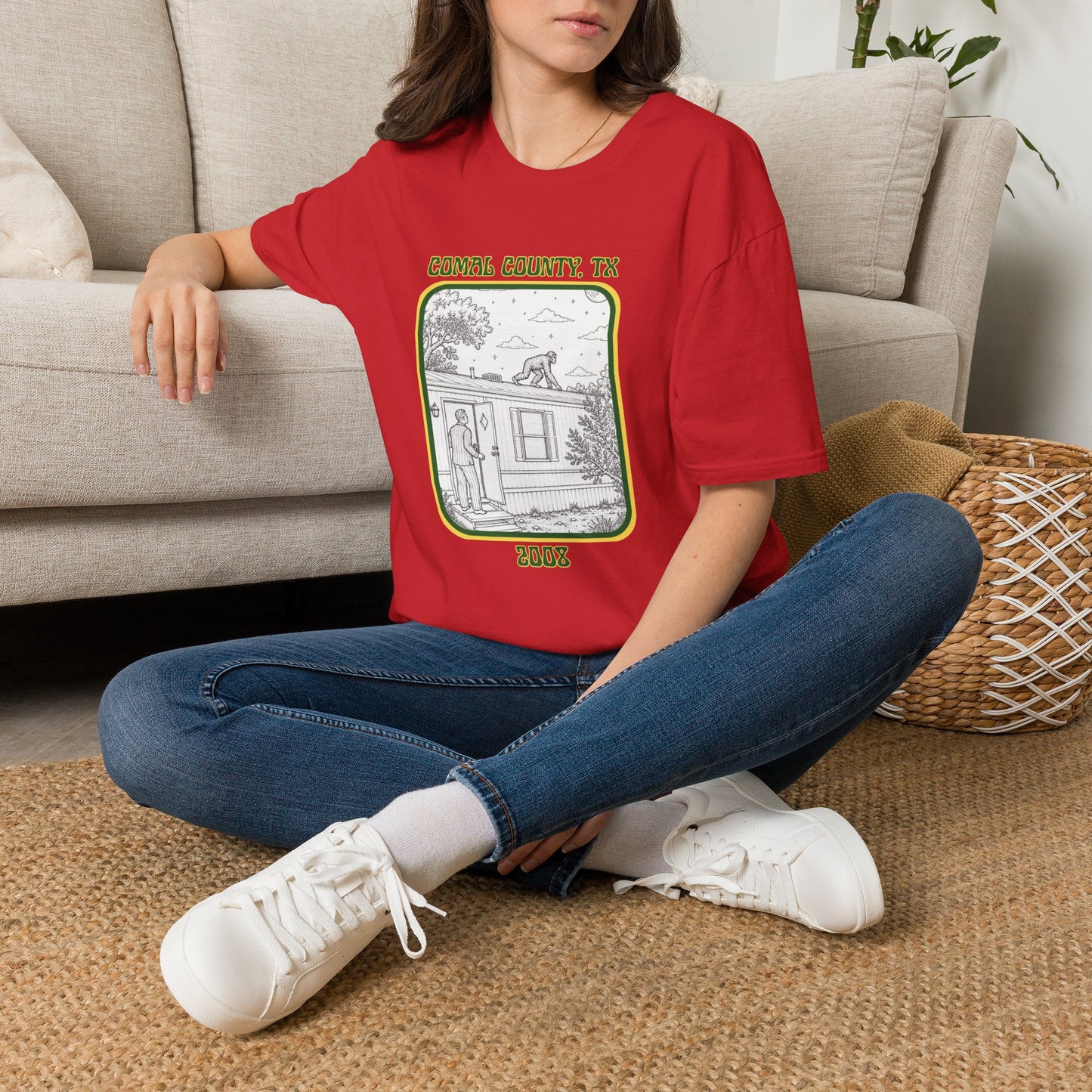 Footsteps on the Roof Tee | New Braunfels Bigfoot Sighting Shirt