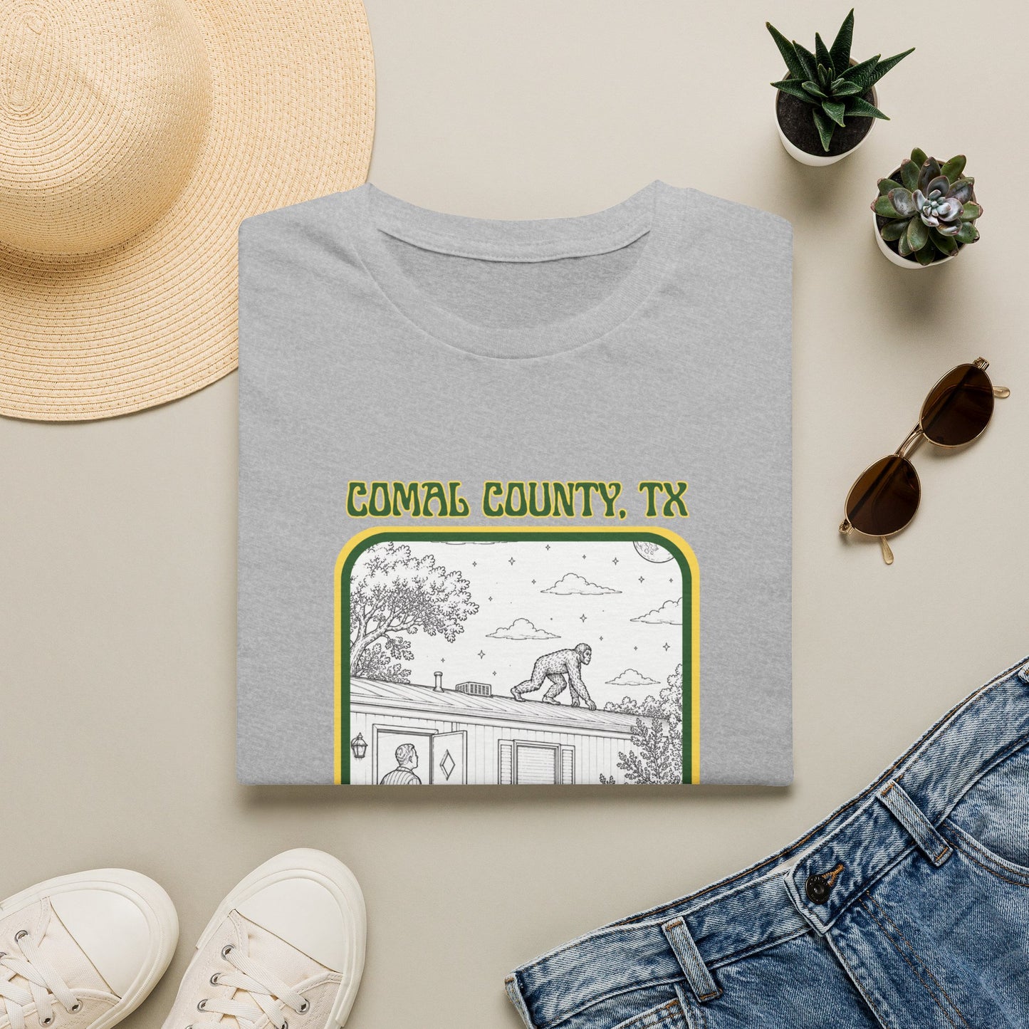 Footsteps on the Roof Tee | New Braunfels Bigfoot Sighting Shirt