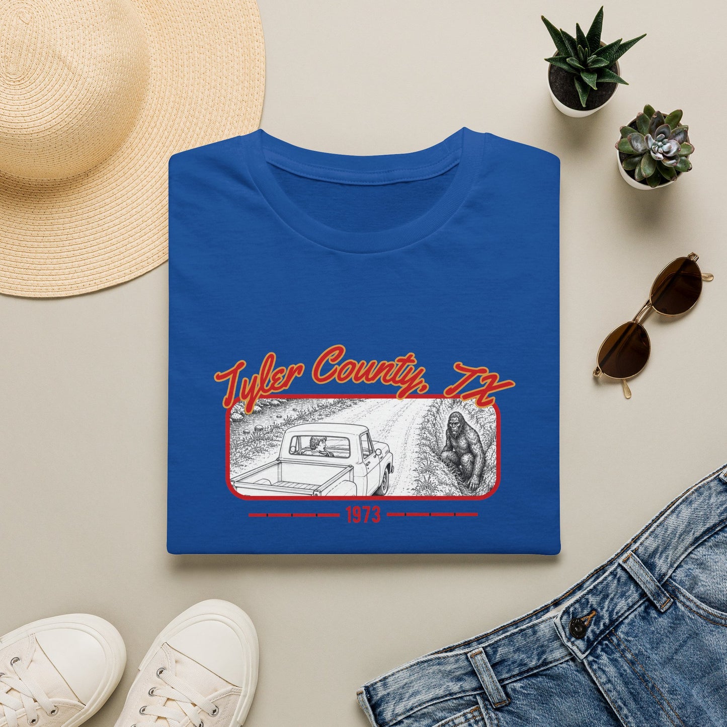 Tyler County, TX 1973 Retro Scenic T-Shirt